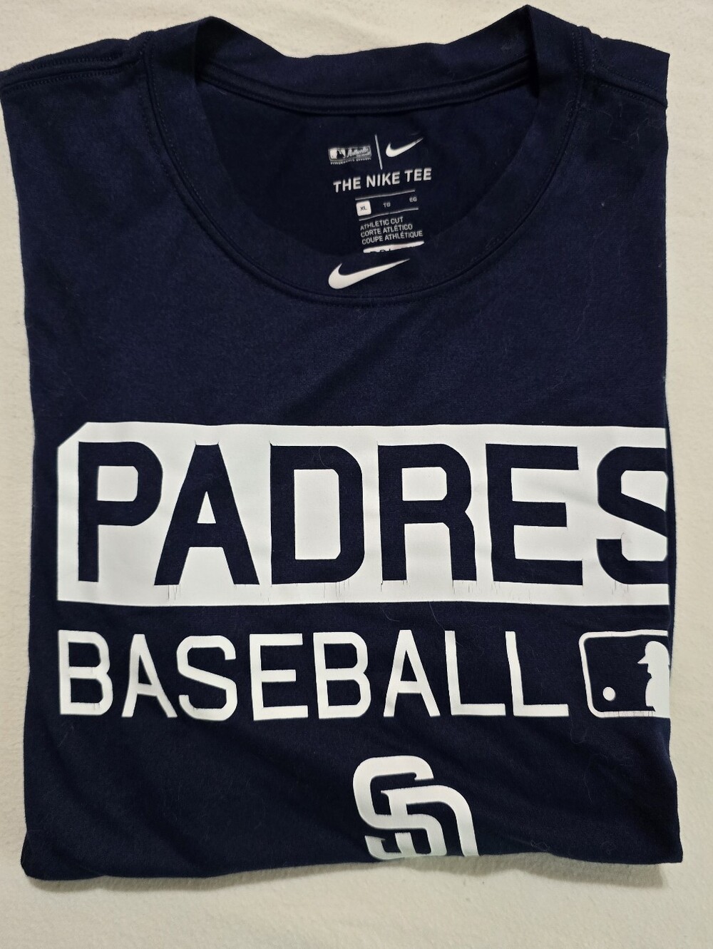 Nike Dri-FIT San Diego Padres Baseball T-Shirt Men's XL Navy MLB Athletic Fit